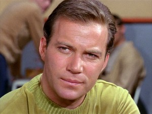 Shatner como Kirk em "where no man has gone before"