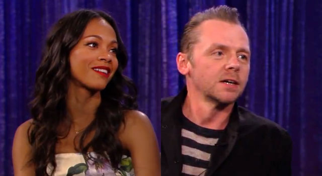 WATCH: Simon Pegg and Zoe Saldana on Jimmy Kimmel Live
