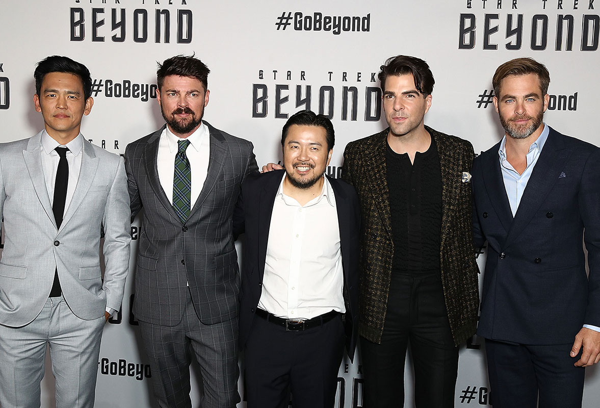 John Cho, Karl Urban, Justin Lin, Zachary Quinto and Chris Pine