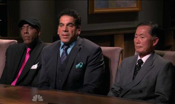 Arsenio Hall, Lou Ferigno and Takei on NBC's 