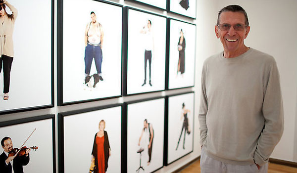 Nimoy with his "Secret Selves" exhibit in 2010