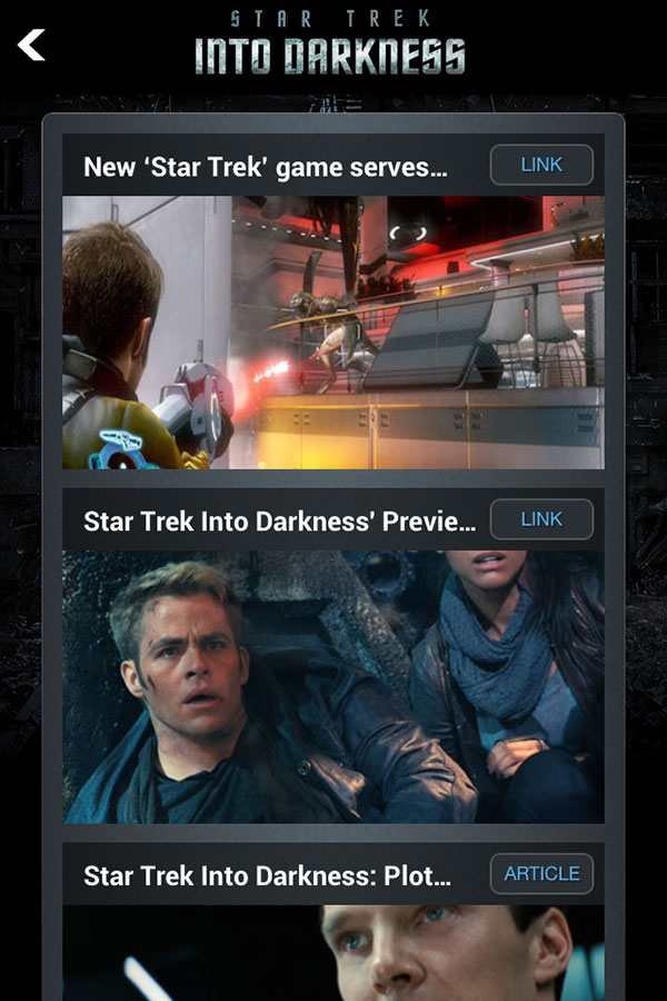 Star Trek Into Darkness Mobile App