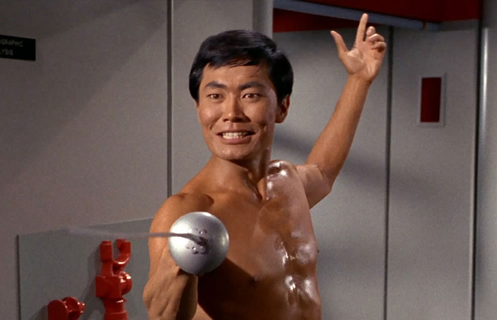 Takei as Sulu in the Original Series episode "The Naked Time"