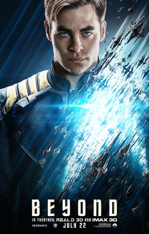 STAR TREK BEYOND poster with Chris Pine as Kirk