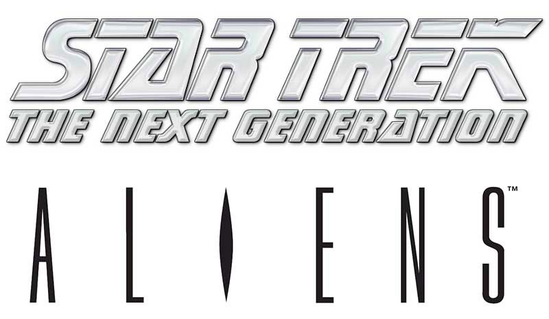 IDW's combined Star Trek: The Next Generation and Aliens logo