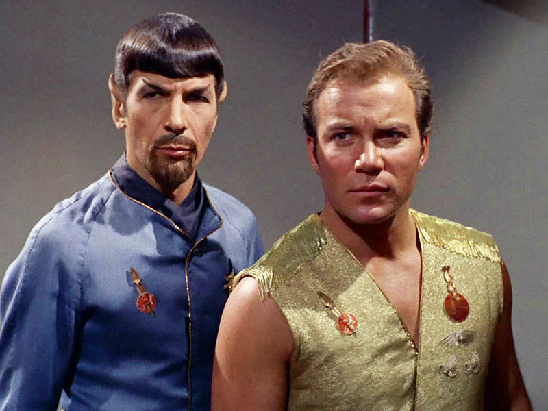 Spock and Kirk in the Original Series episode "Mirror, Mirror"