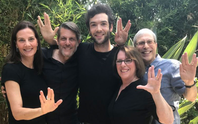 Actor Ethan Peck with the Nimoy Family