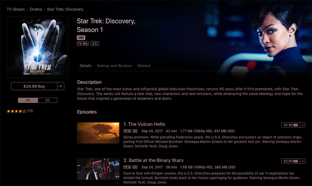 Star Trek: Discovery Season 1 on iTunes
