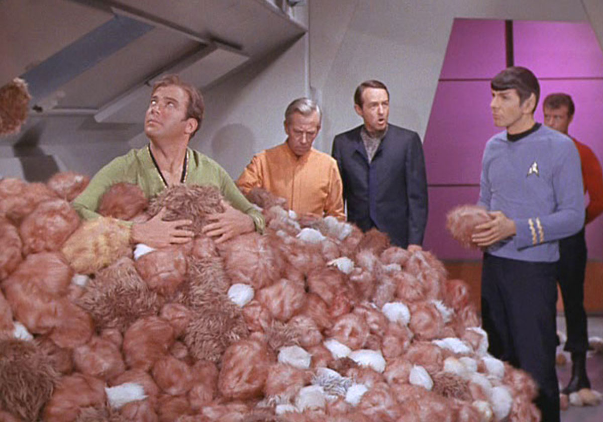 A scene from the Original Series episode "The Trouble with Tribbles"